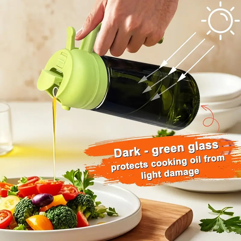 π16oz Olive Oil Dispenser - 2-in-1 Oil Bottle and Cooking Sprayer