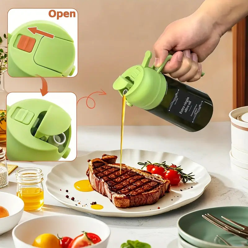 π16oz Olive Oil Dispenser - 2-in-1 Oil Bottle and Cooking Sprayer