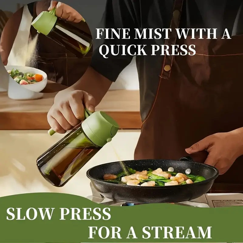 π16oz Olive Oil Dispenser - 2-in-1 Oil Bottle and Cooking Sprayer