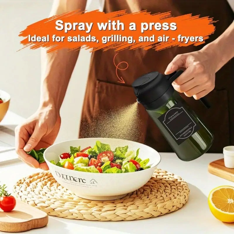 π16oz Olive Oil Dispenser - 2-in-1 Oil Bottle and Cooking Sprayer