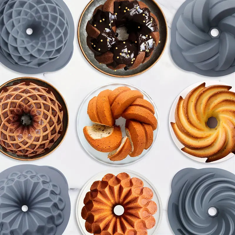 【46Pieces】Silicone Bakeware Set, Non-Stick Kitchen Oven Baking Pans