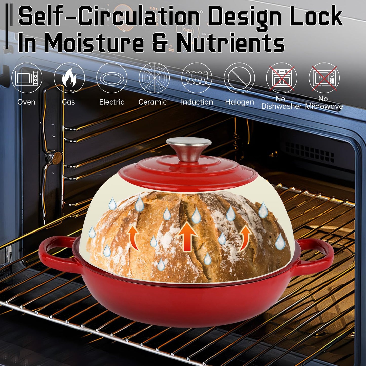 🌭🥪🍞Enameled cast iron bread pan for sourdough bread baking