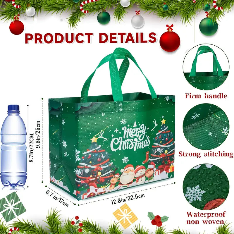 🎄【32pcs】 Large Reusable Non-Woven Christmas Gift Bags