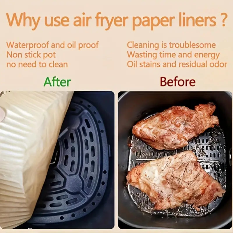 🍿【150PCS】Air Fryer Disposable Paper Liners Parchment Paper Liner