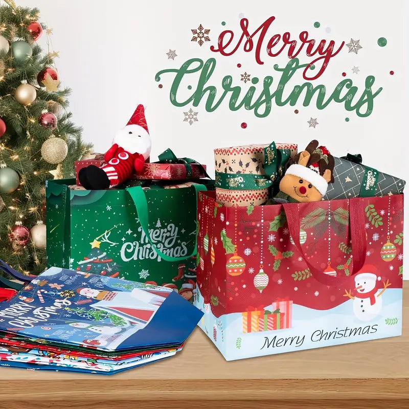 🎄【32pcs】 Large Reusable Non-Woven Christmas Gift Bags