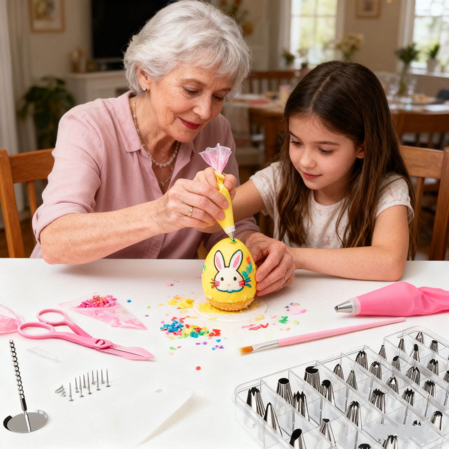 🍰【83 Pieces 】Stainless Steel Cake Decorating Nozzle Set Baking Tool Decorative Nozzle Set Decorative Tools