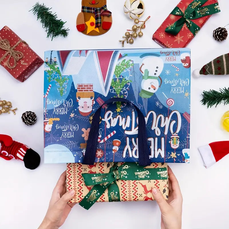 🎄【32pcs】 Large Reusable Non-Woven Christmas Gift Bags