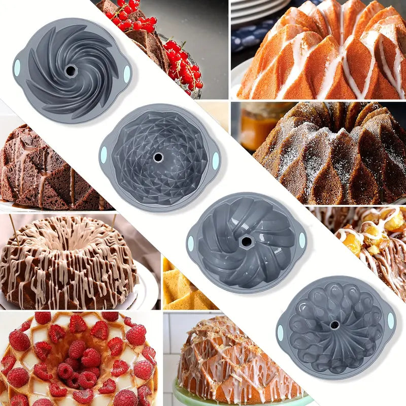 【46Pieces】Silicone Bakeware Set, Non-Stick Kitchen Oven Baking Pans