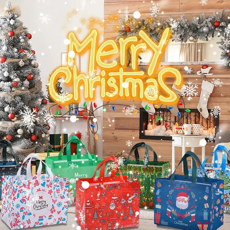 🎄【32pcs】 Large Reusable Non-Woven Christmas Gift Bags