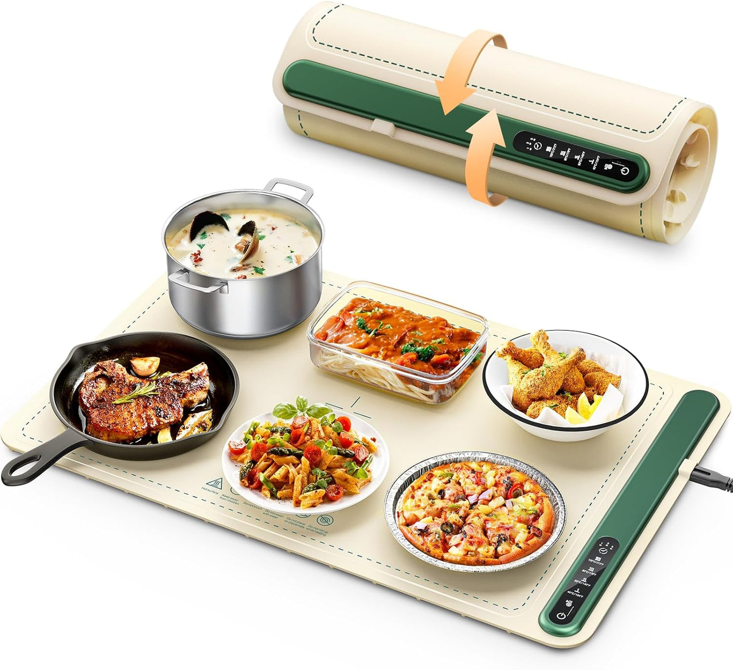 🏡Household foldable smart silicone warming plate