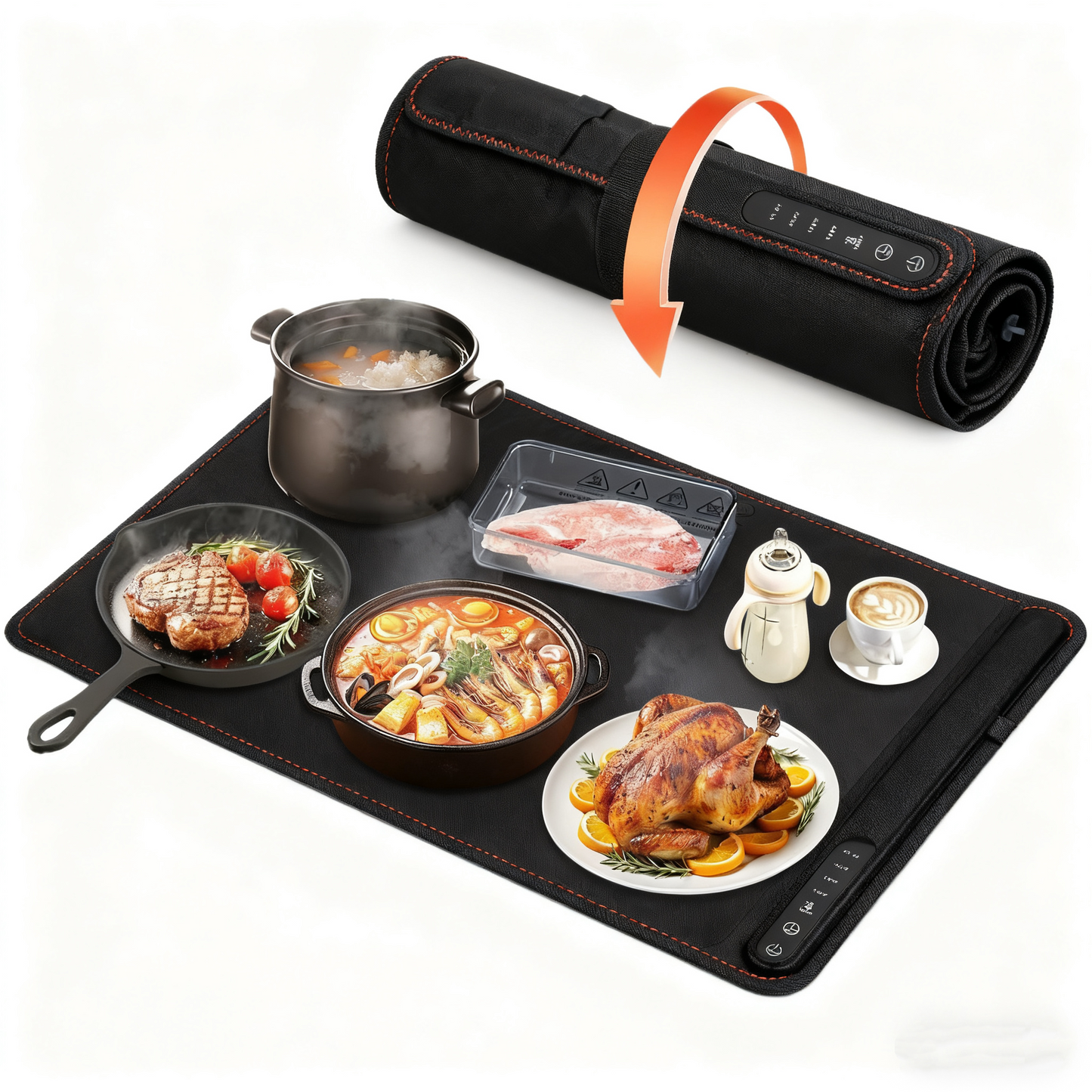 🏡Household foldable smart silicone warming plate